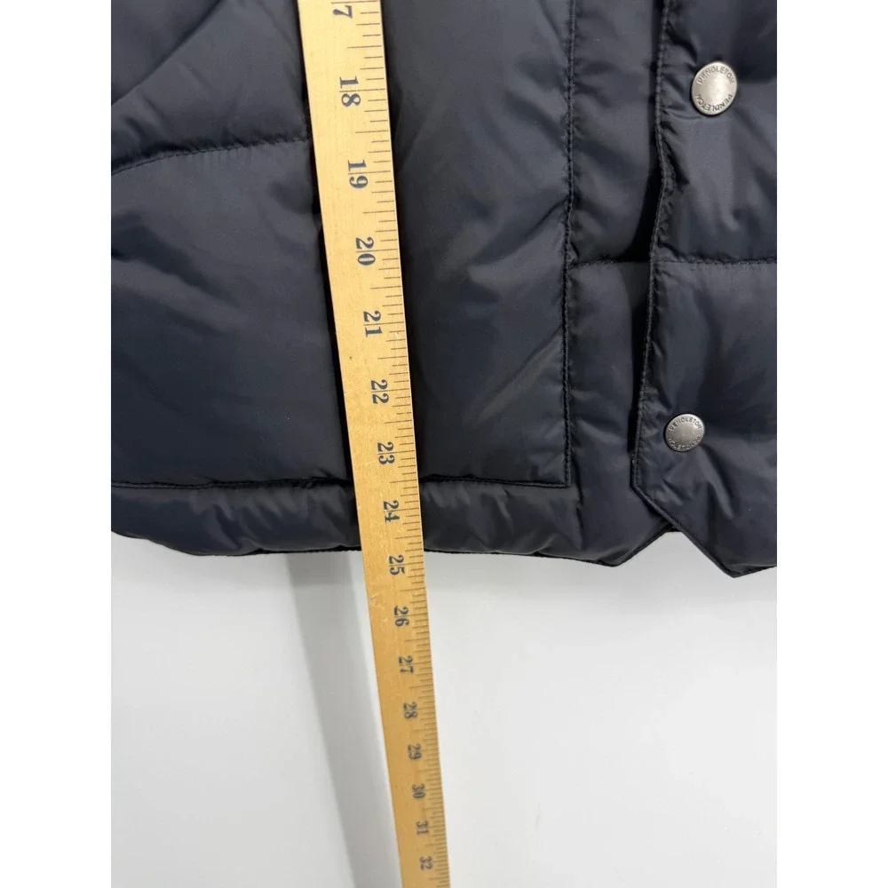 Pendleton‎ Wool Yoke Puffer Vest Mens Medium Navy Blue Plaid Down Filled Western